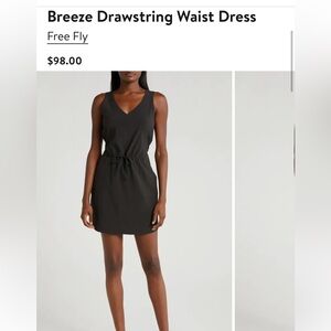 Free Fly Apparel Black Drawstring Mini Dress